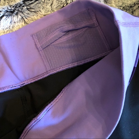 Lululemon black with purple bank bootcut leggings - Picture 4 of 4